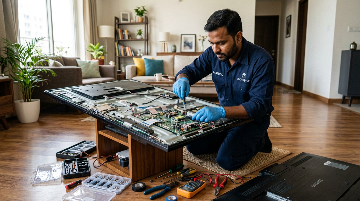 Customer's repaired Sony TV